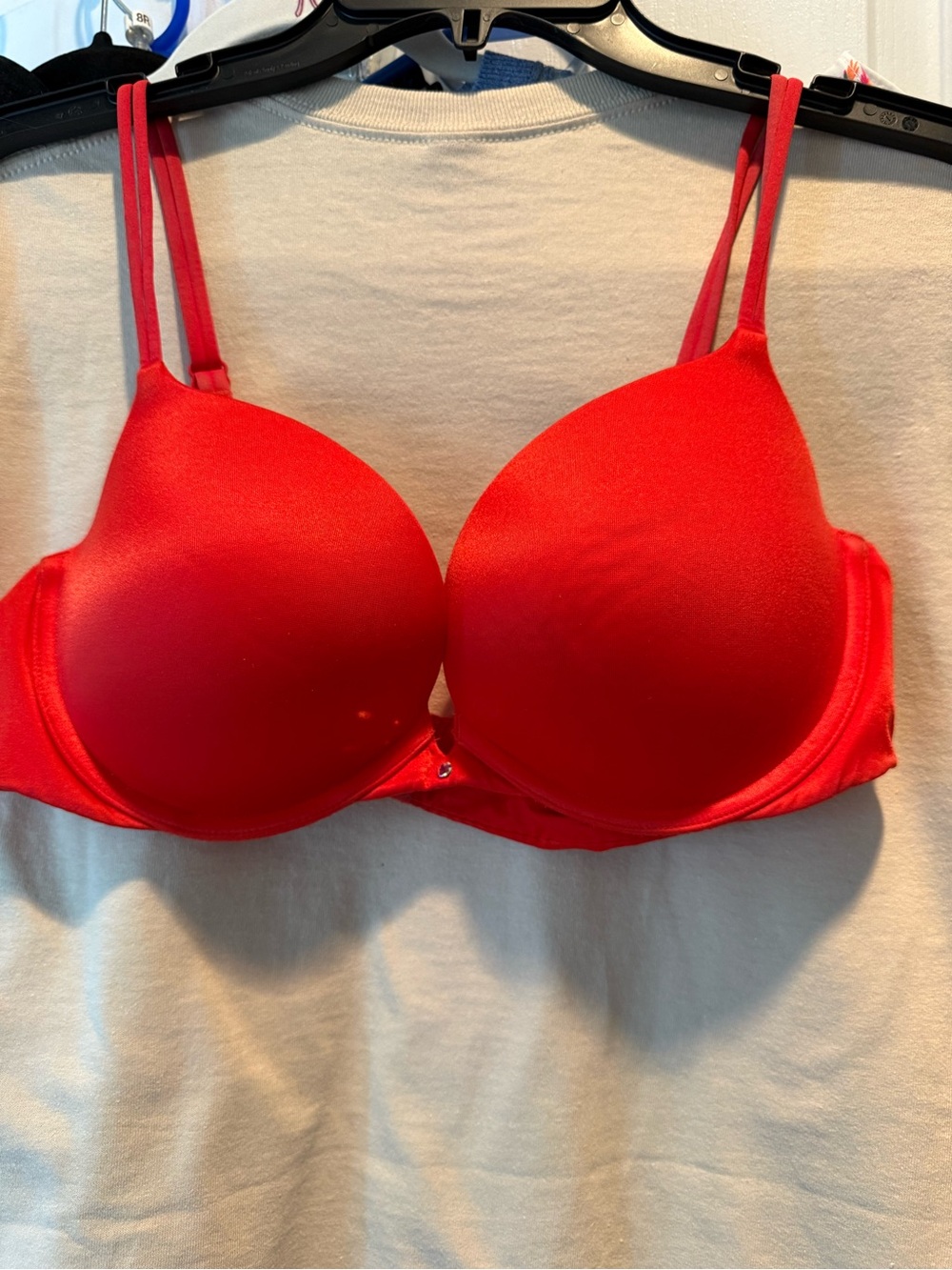 Victoria's Secret Red Push-Up Bra with Double Straps